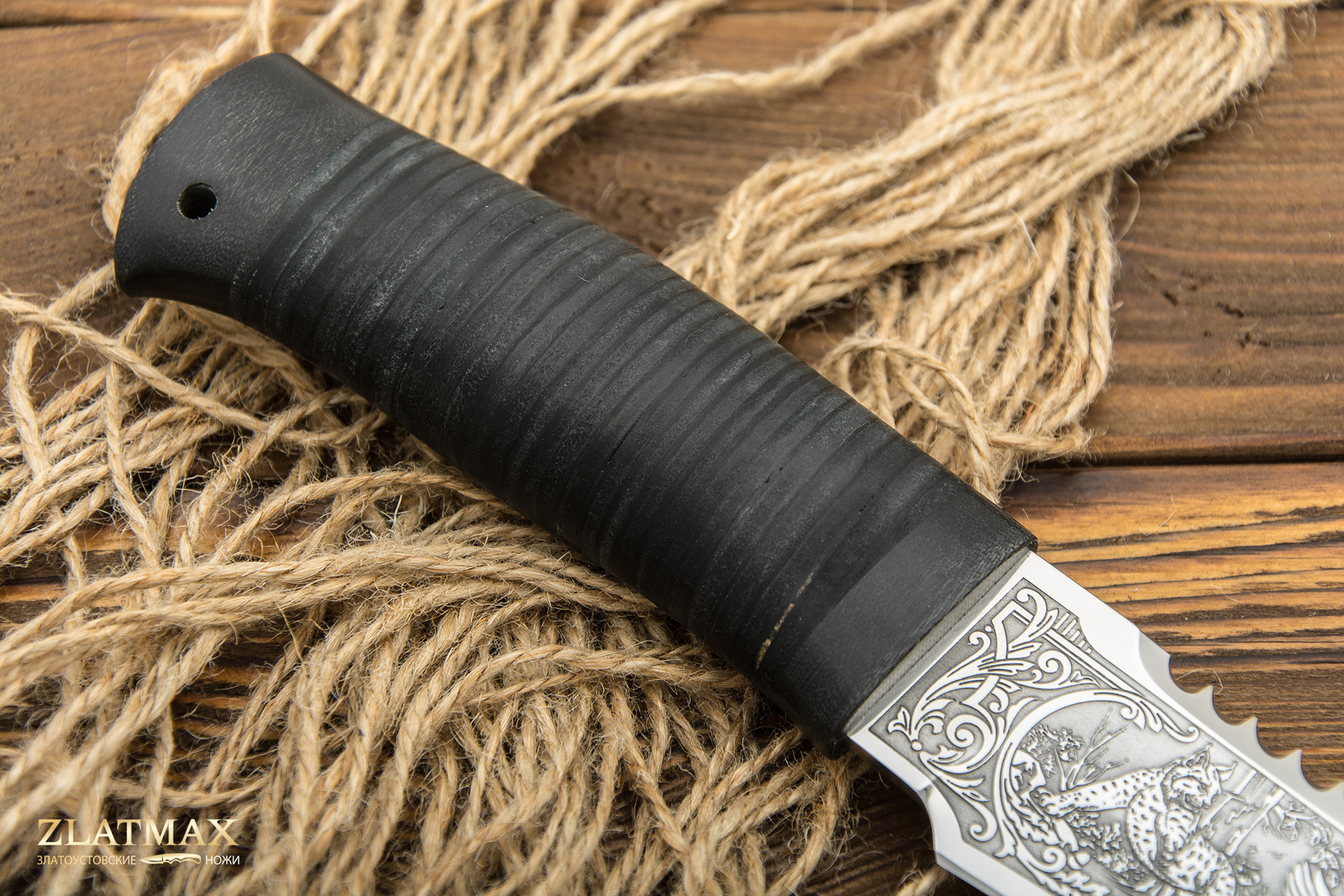 Нож Тайга (40Х10С2М, Наборная кожа, Текстолит)
