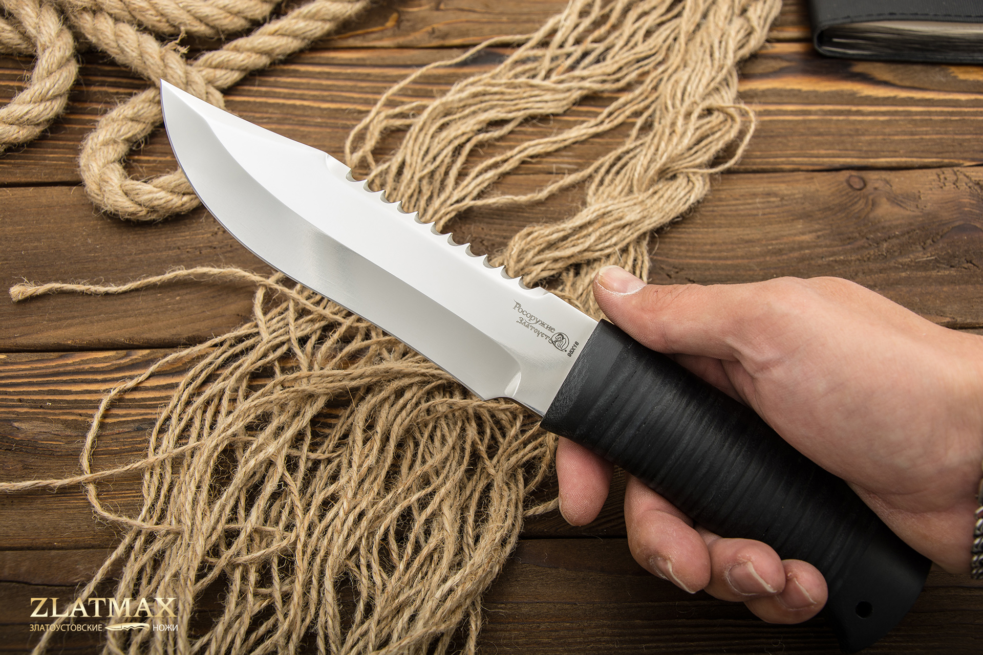 Нож Тайга (40Х10С2М, Наборная кожа, Текстолит)