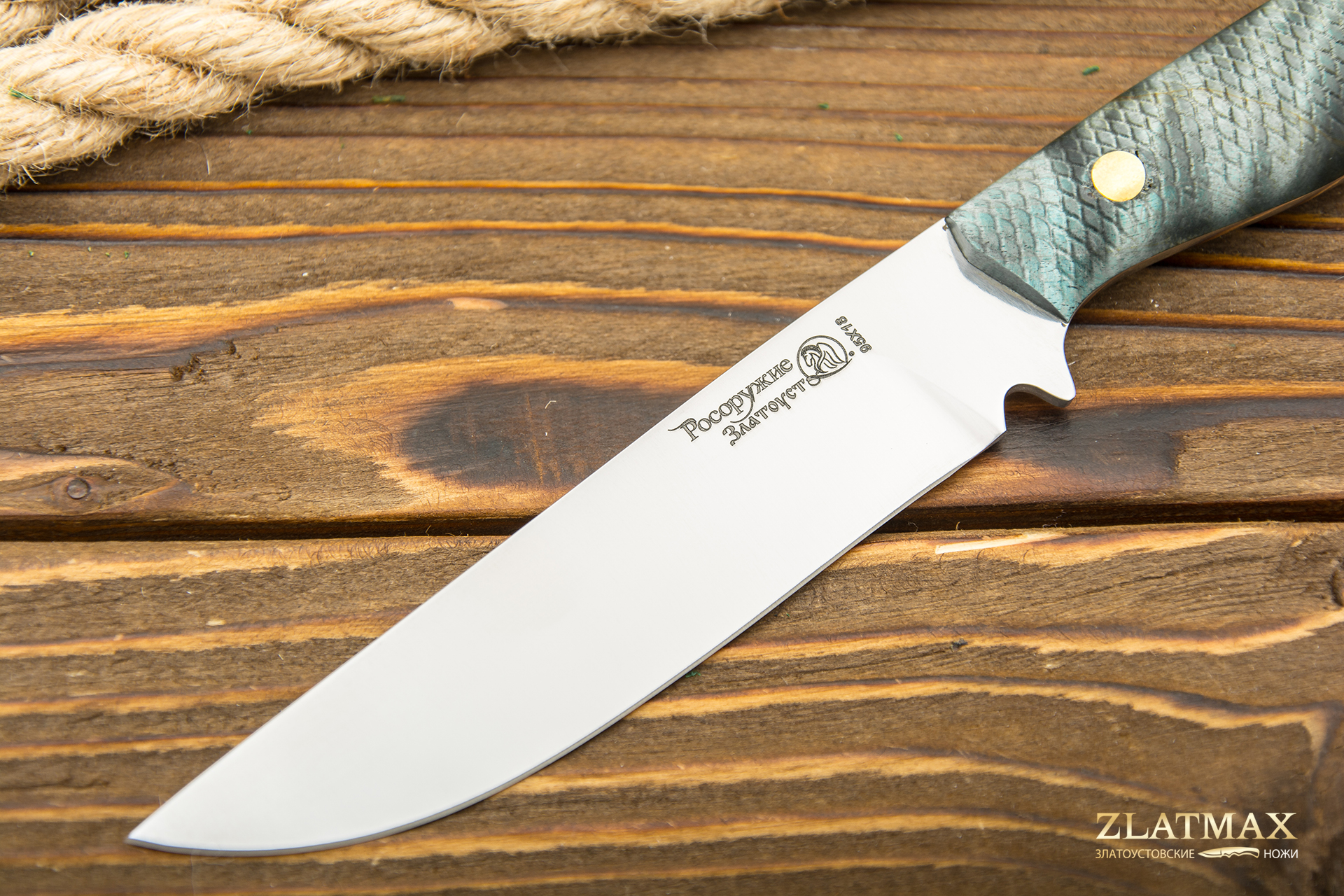 Нож Фултанг 064 (95Х18, Стабилизированная древесина)