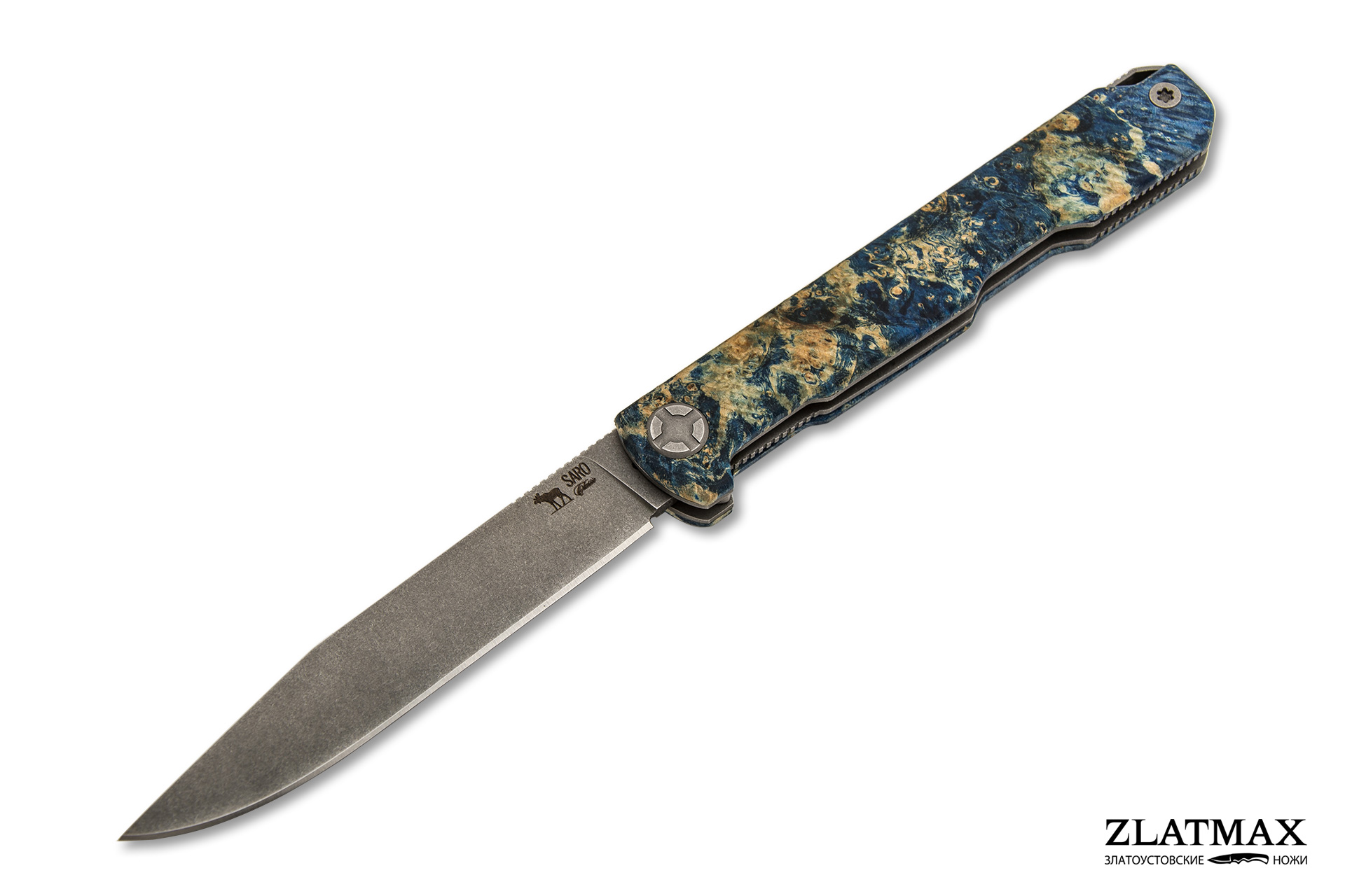 Нож Складной Авиационный SINGLE (K110 Böhler, Стабилизированный кап клёна, Обработка клинка Stonewash)