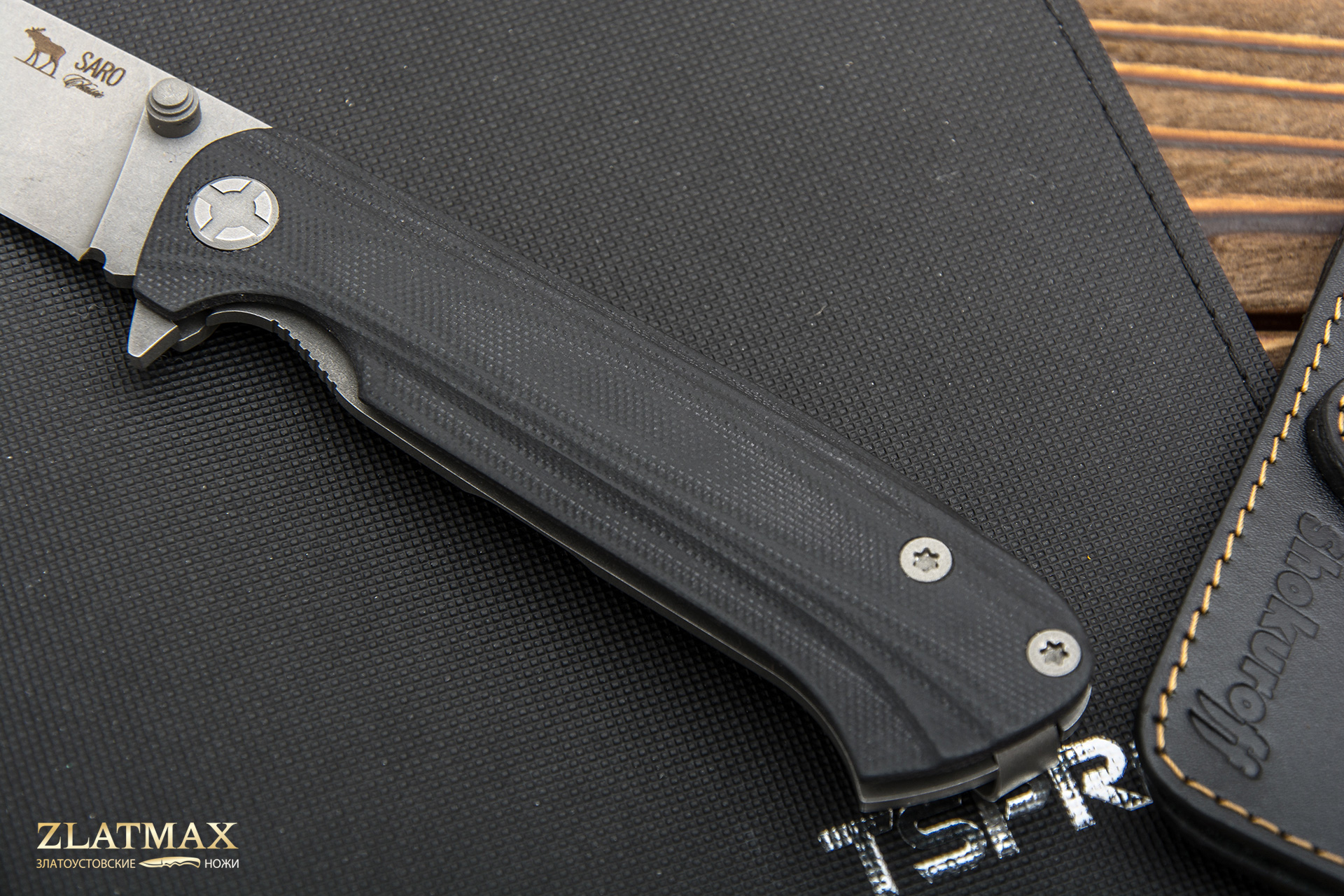 Нож Складной Чиж (K110 Böhler, Накладки G10 Черный, Обработка клинка Stonewash)