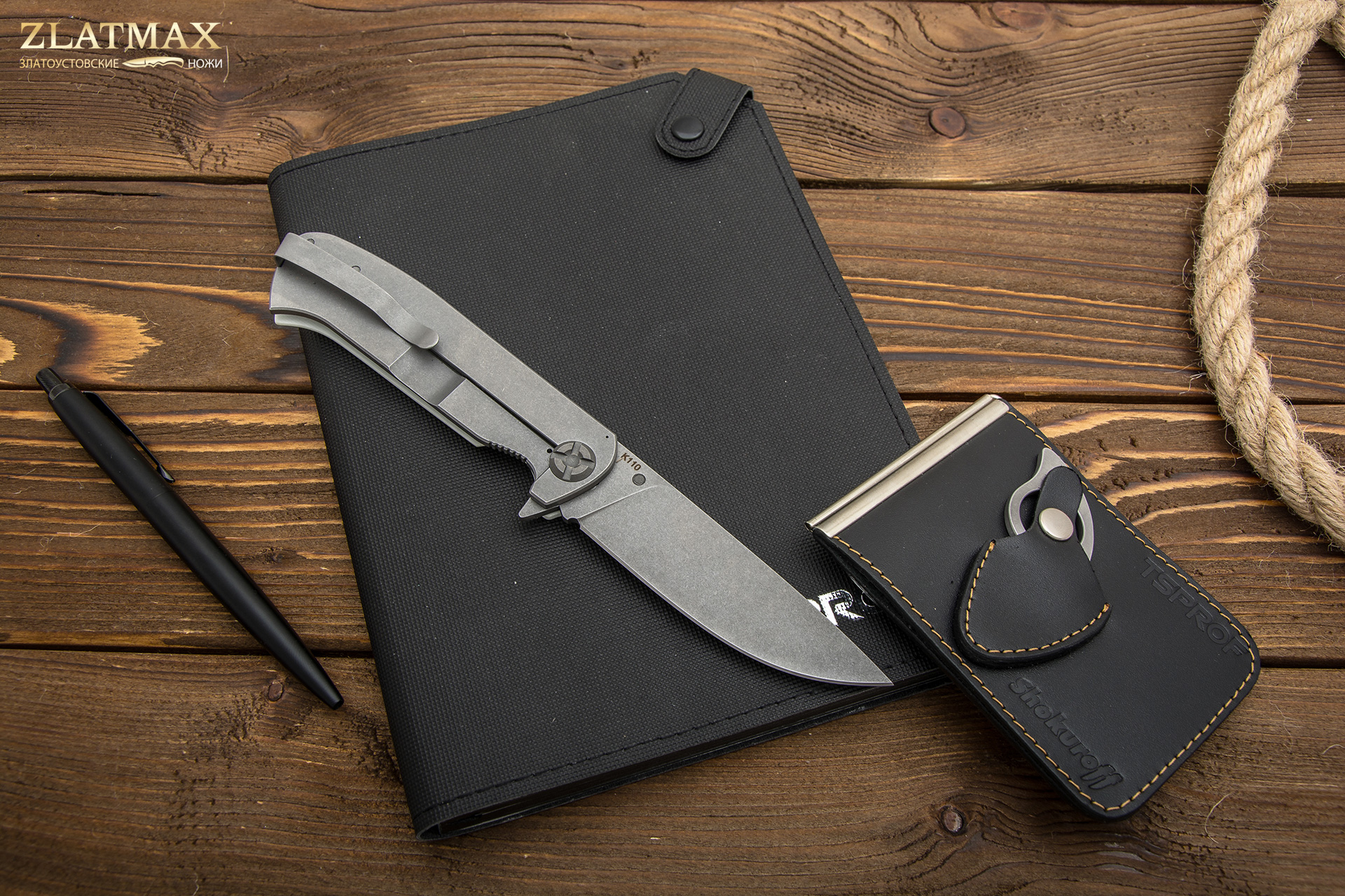 Нож Складной Чиж (K110 Böhler, Накладки G10 Белый, Обработка клинка Stonewash)