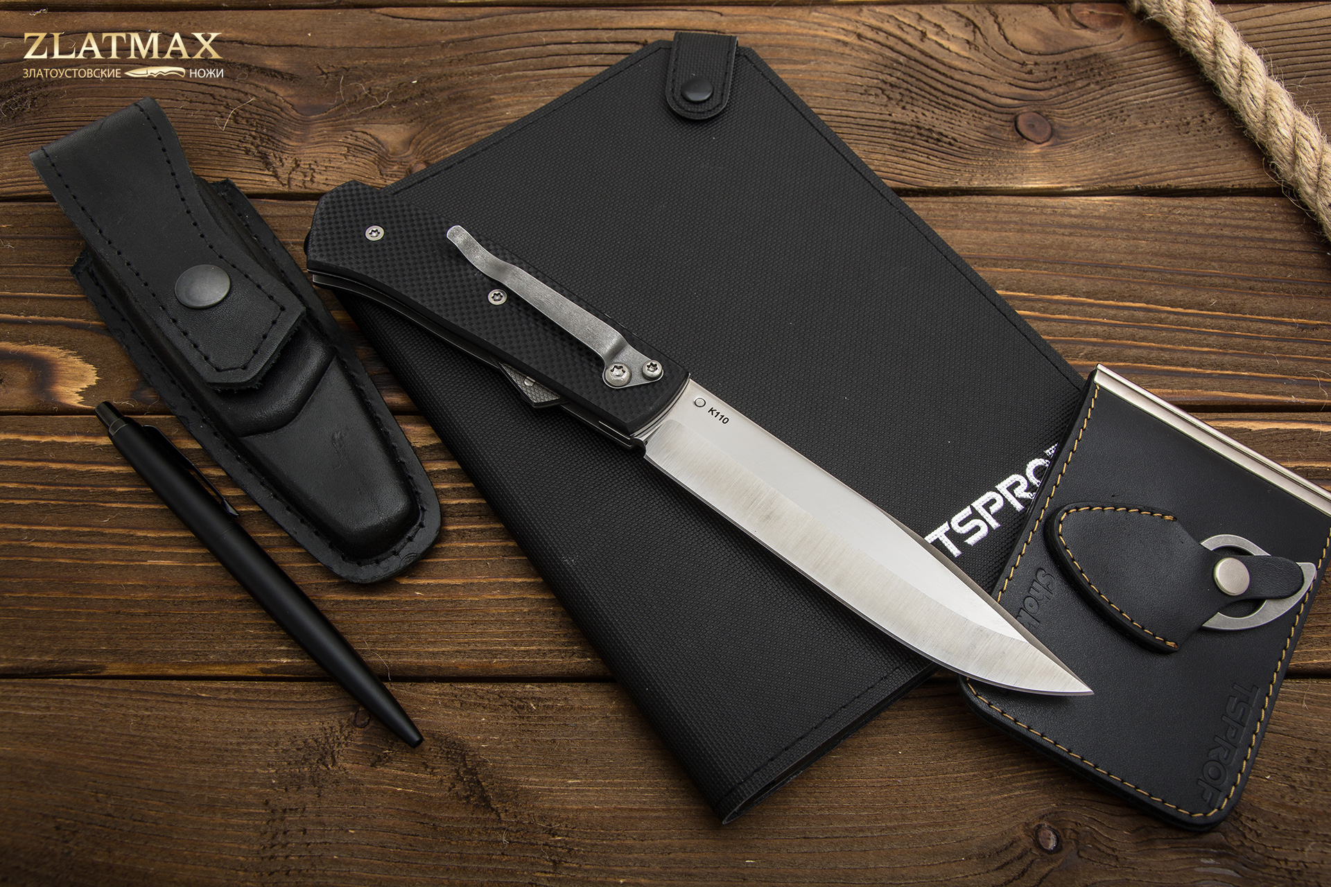 Нож складной WILD WEST (K110 Böhler, Накладки G10 Черный)