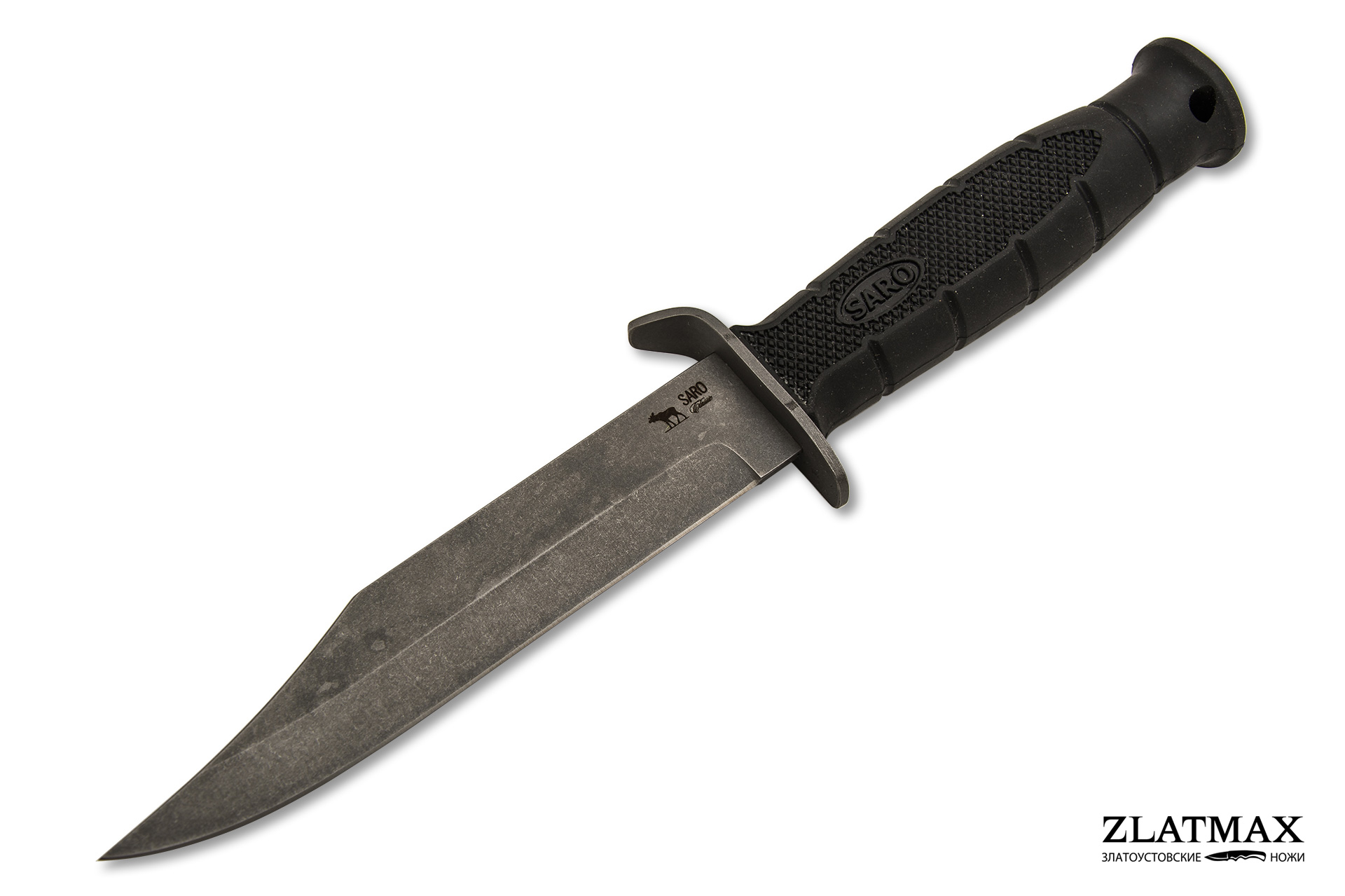 Нож НР-43 (AUS6, Резина, Металлический, Обработка клинка Stonewash)