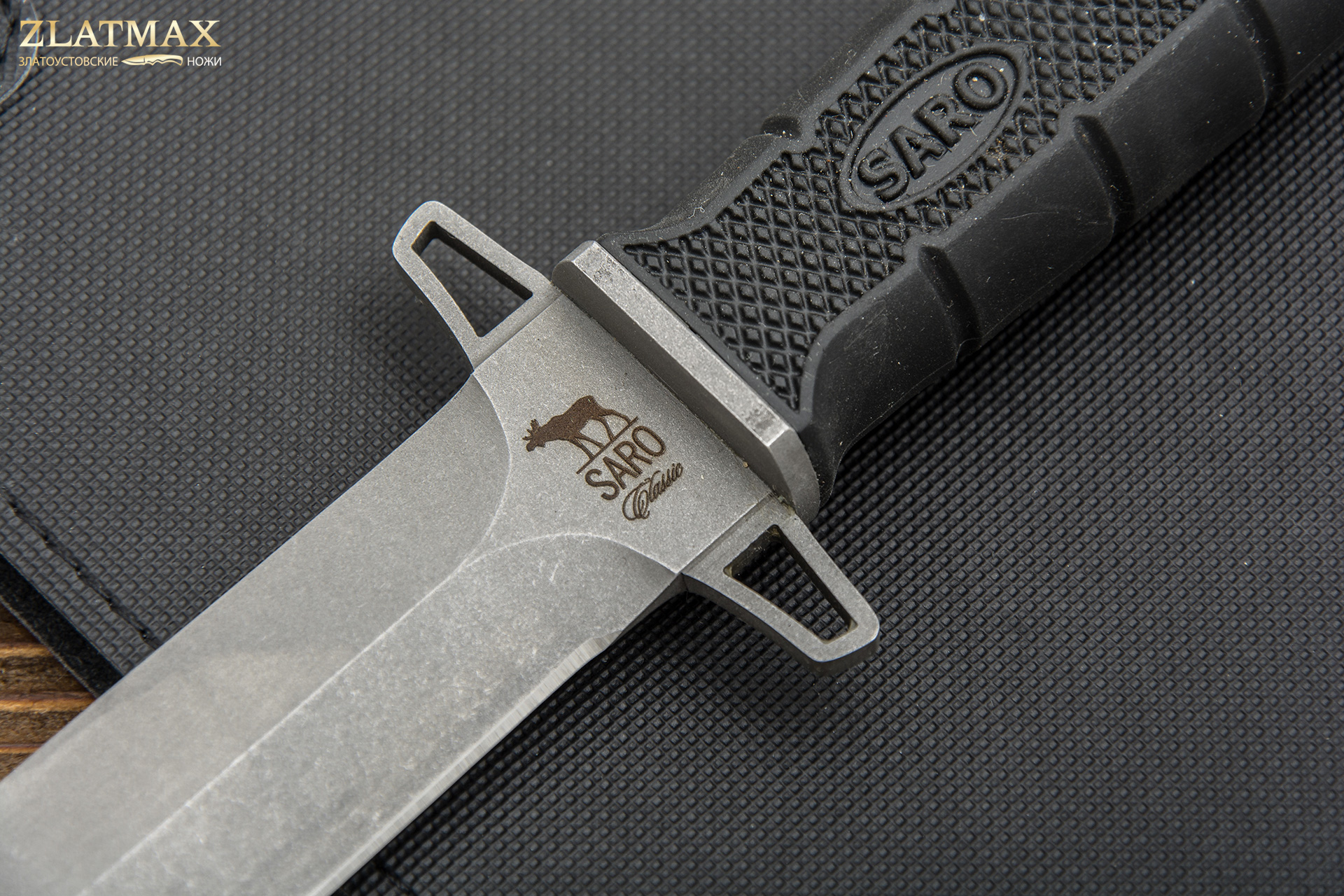 Нож Стрим-НР (AUS6, Резина, Металлический, Обработка клинка Stonewash)