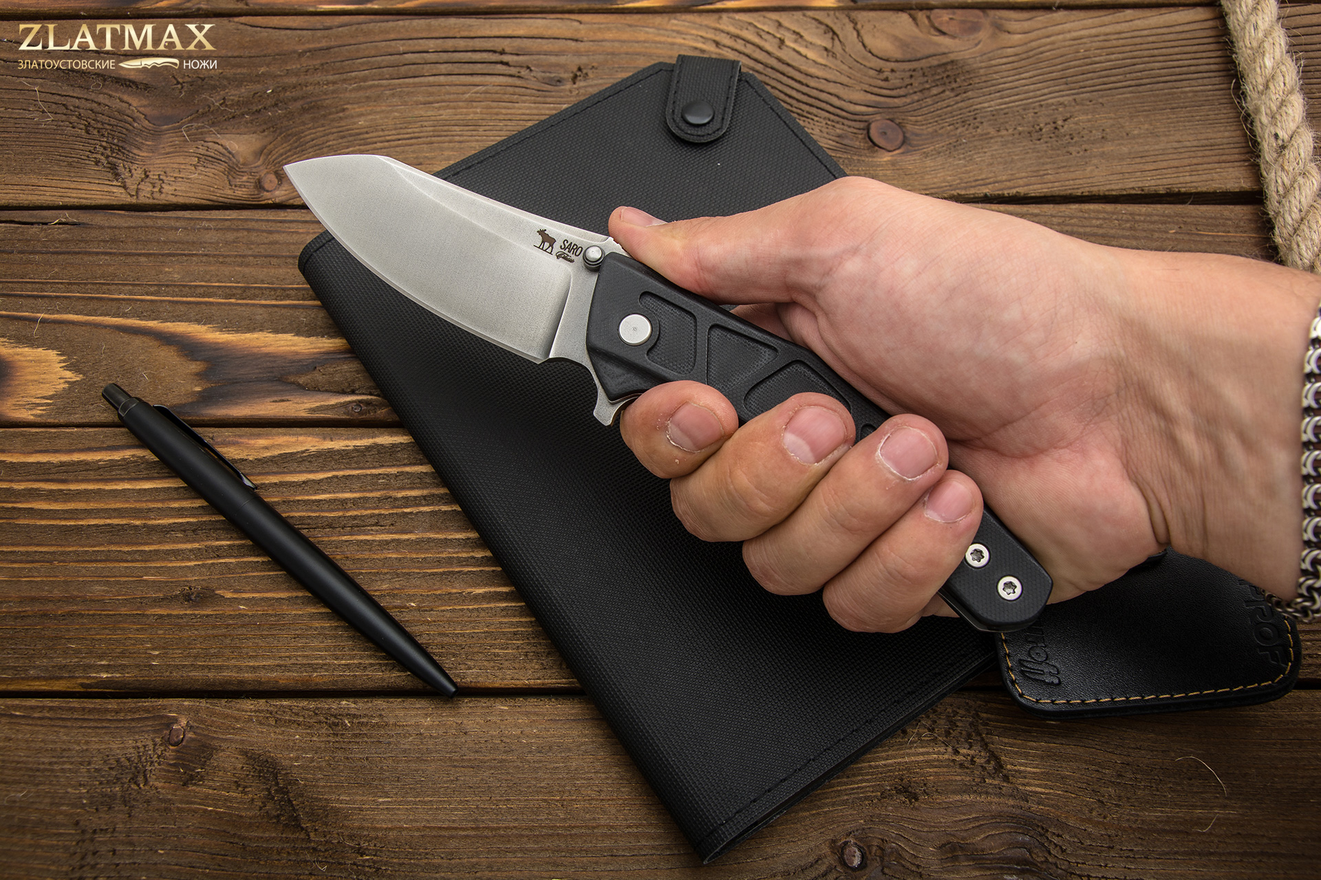 Нож Складной Багира FOLDS (ELMAX, Накладки G10 Черный)