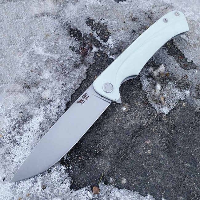 Нож складной «Чиж-плюс» (N690, Белый G10)