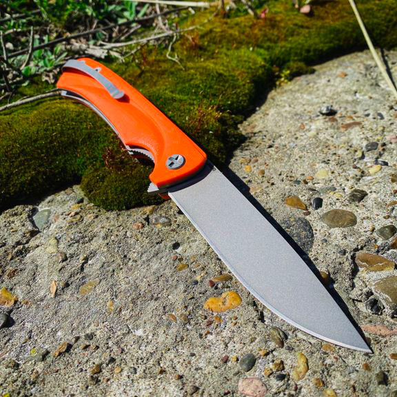 Нож складной «Чиж-плюс» (N690, Оранжевый G10)