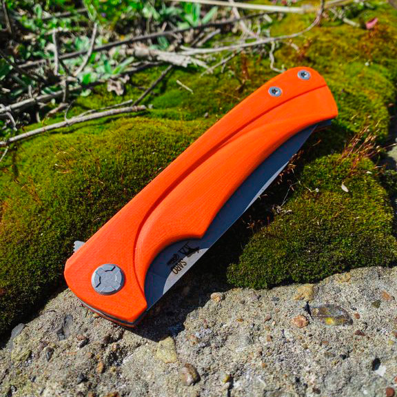 Нож складной «Чиж-плюс» (N690, Оранжевый G10)
