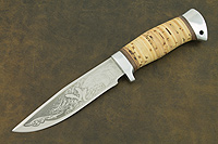 Нож НС-61 (X50CrMoV15, Наборная береста, Алюминий)