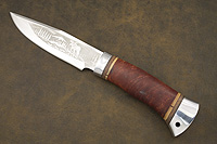 Нож охотничий НС-02 (40Х10С2М (ЭИ-107), Берёзовый кап, Алюминий)