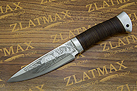 Нож охотничий НС-03 (40Х10С2М (ЭИ-107), Наборная кожа, Алюминий)