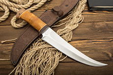 Нож охотничий НС-04 (X50CrMoV15, Берёзовый кап, Текстолит)