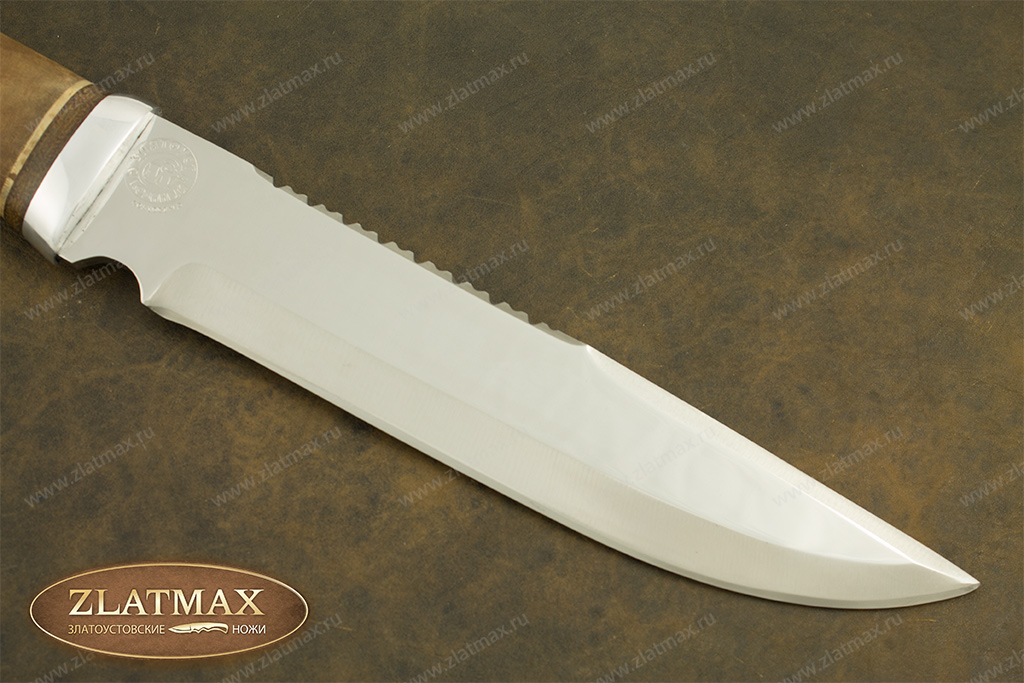 Нож НС-05 (X50CrMoV15, Берёзовый кап, Алюминий)