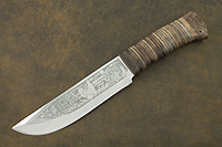 Нож охотничий НС-06 (X50CrMoV15, Наборная кожа, Текстолит)