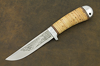 Нож охотничий НС-62 (40Х10С2М (ЭИ-107), Наборная береста, Алюминий)