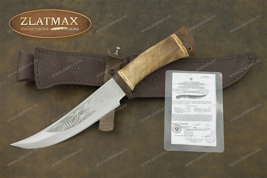 Нож НС-08 (X50CrMoV15, Берёзовый кап, Текстолит)