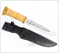 Нож охотничий НС-09 (X50CrMoV15, Наборная береста, Текстолит)