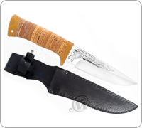 Нож охотничий НС-63 (X50CrMoV15, Наборная береста, Текстолит)