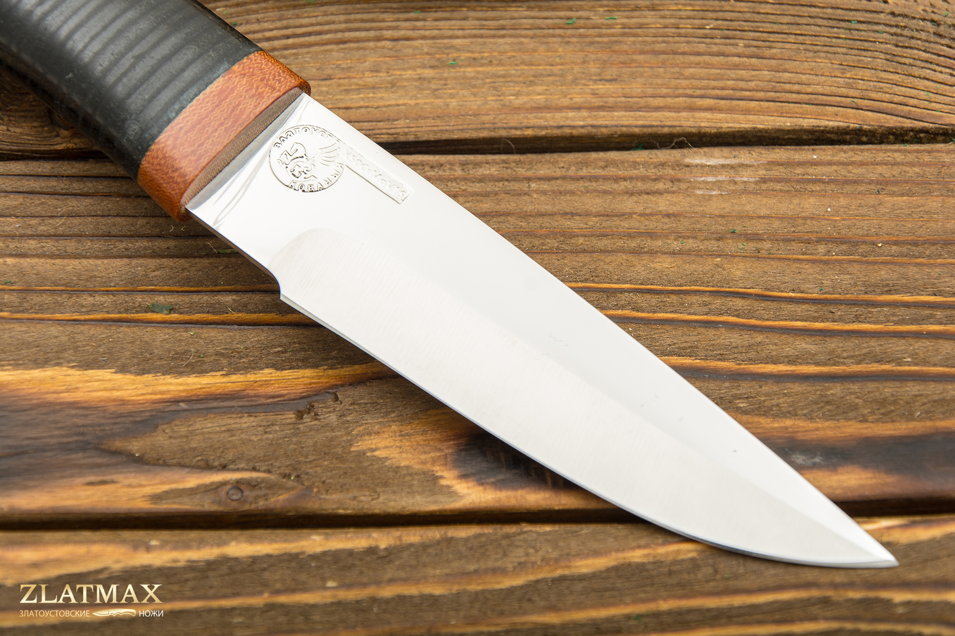 Нож НС-10 (X50CrMoV15, Наборная кожа, Текстолит)