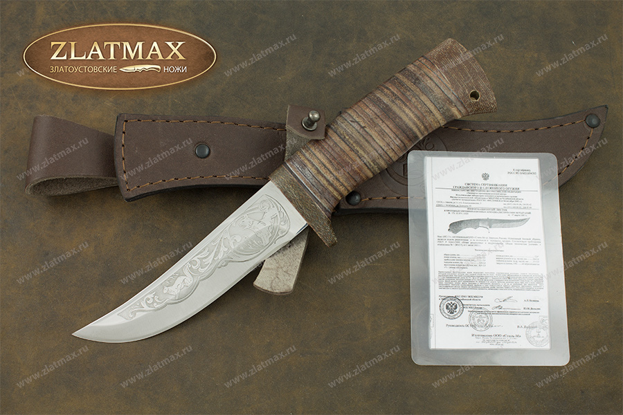 Нож НС-11 (X50CrMoV15, Наборная кожа, Текстолит)