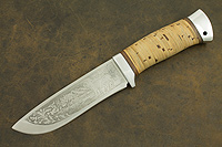 Нож охотничий НС-12 (40Х10С2М (ЭИ-107), Наборная береста, Алюминий)