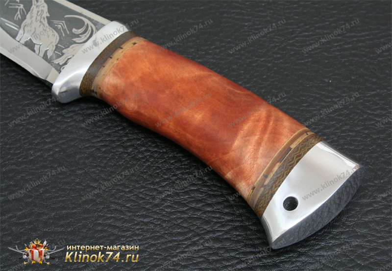 Нож НС-13 (X50CrMoV15, Берёзовый кап, Алюминий)