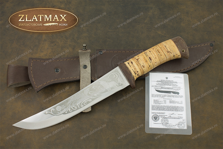 Нож НС-13 (X50CrMoV15, Наборная береста, Текстолит)