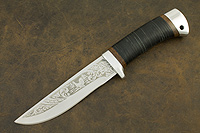 Нож туристический НС-16 (40Х10С2М (ЭИ-107), Наборная кожа, Алюминий)