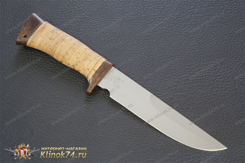 Нож туристический НС-19 (X50CrMoV15, Наборная береста, Текстолит)
