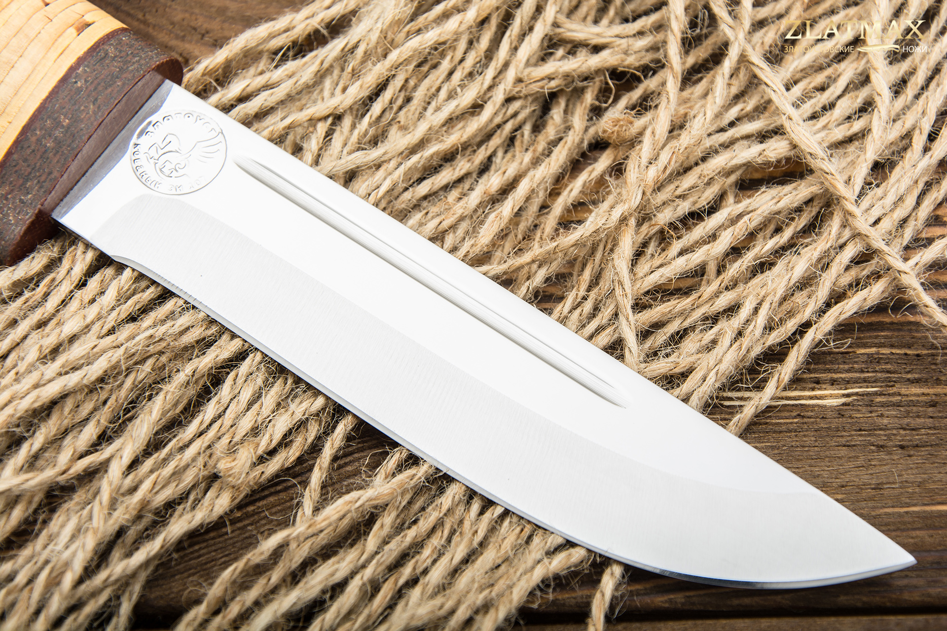 Нож туристический НС-20 (X50CrMoV15, Наборная береста, Текстолит)