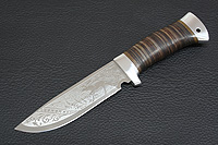 Нож туристический НС-21 (X50CrMoV15, Наборная кожа, Алюминий)