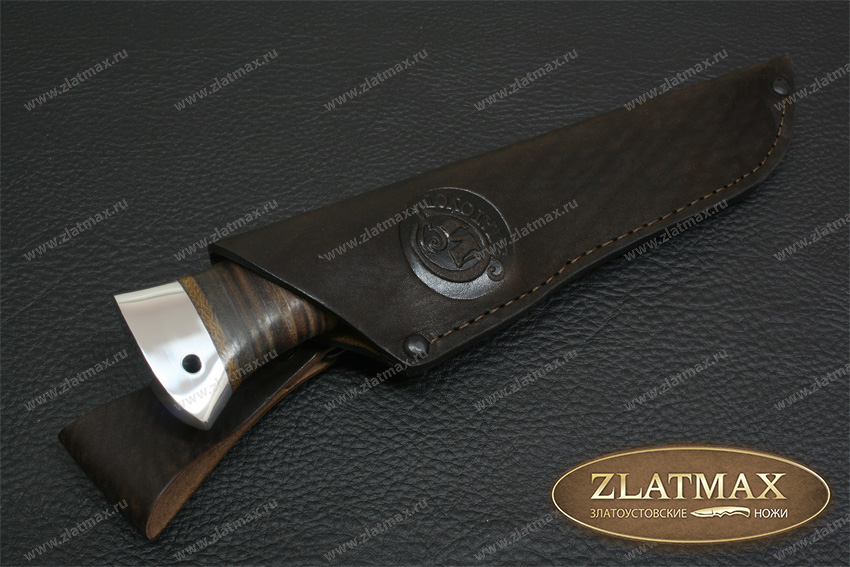 Нож туристический НС-21 (X50CrMoV15, Наборная кожа, Алюминий)