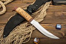 Нож охотничий НС-22 (40Х10С2М (ЭИ-107), Наборная береста, Текстолит)