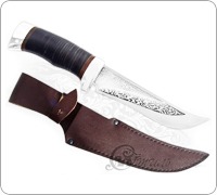 Нож охотничий НС-23 (40Х10С2М (ЭИ-107), Наборная кожа, Алюминий)