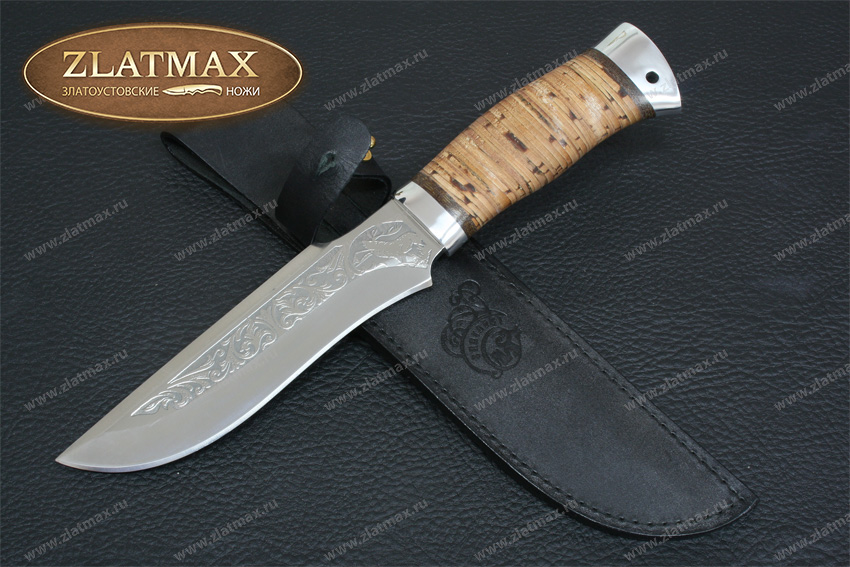 Нож НС-24 (X50CrMoV15, Наборная береста, Алюминий)