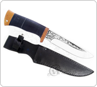 Нож туристический НС-27 (X50CrMoV15, Наборная кожа, Текстолит)