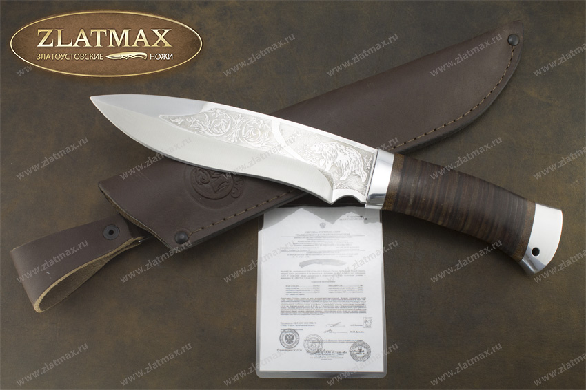 Нож НС-30 (X50CrMoV15, Наборная кожа, Алюминий)