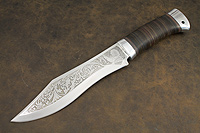 Нож охотничий НС-31 (X50CrMoV15, Наборная кожа, Алюминий)