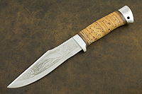 Нож туристический НС-34 (X50CrMoV15, Наборная береста, Алюминий)