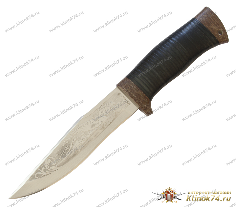 Нож туристический НС-34 (X50CrMoV15, Наборная кожа, Текстолит) фото-01