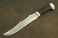 Нож охотничий НС-35 (40Х10С2М (ЭИ-107), Наборная кожа, Алюминий)