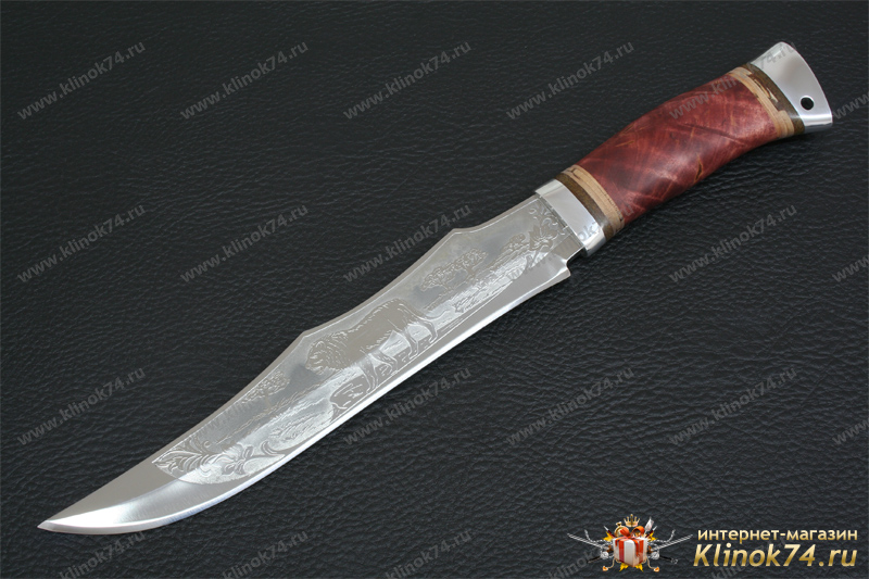 Нож НС-35 (X50CrMoV15, Берёзовый кап, Алюминий)