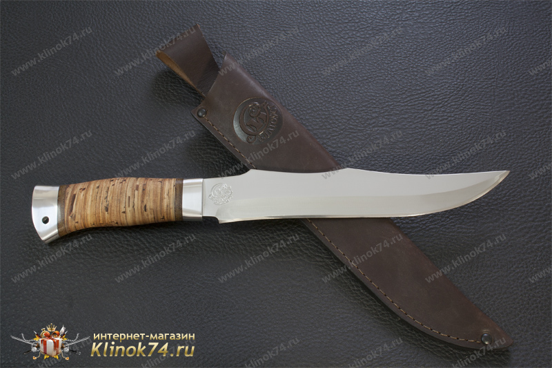 Нож НС-35 (X50CrMoV15, Наборная береста, Алюминий)