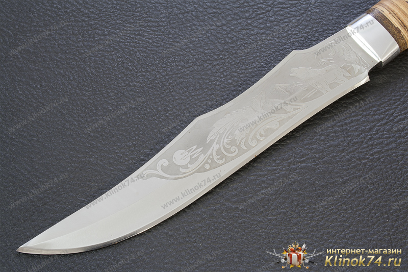 Нож НС-35 (X50CrMoV15, Наборная береста, Алюминий)