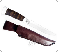 Нож охотничий НС-36 (40Х10С2М (ЭИ-107), Наборная кожа, Алюминий)