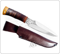 Нож охотничий НС-37 (40Х10С2М (ЭИ-107), Наборная кожа, Текстолит)