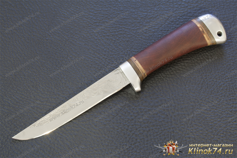 Нож НС-43 (X50CrMoV15, Берёзовый кап, Алюминий)