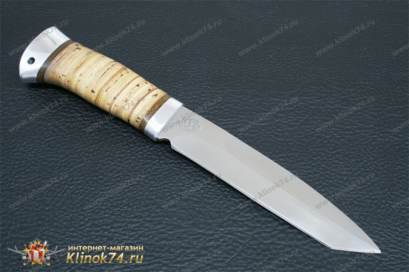 Нож НС-44 (X50CrMoV15, Наборная береста, Алюминий)