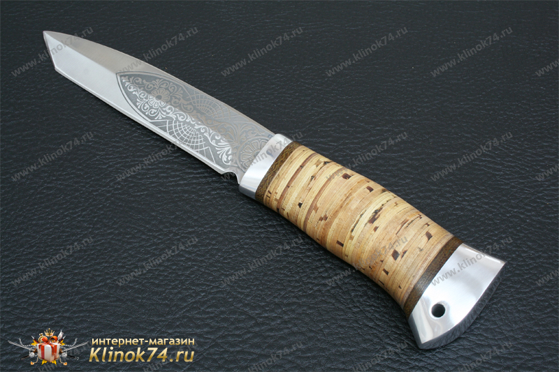 Нож НС-44 (X50CrMoV15, Наборная береста, Алюминий)